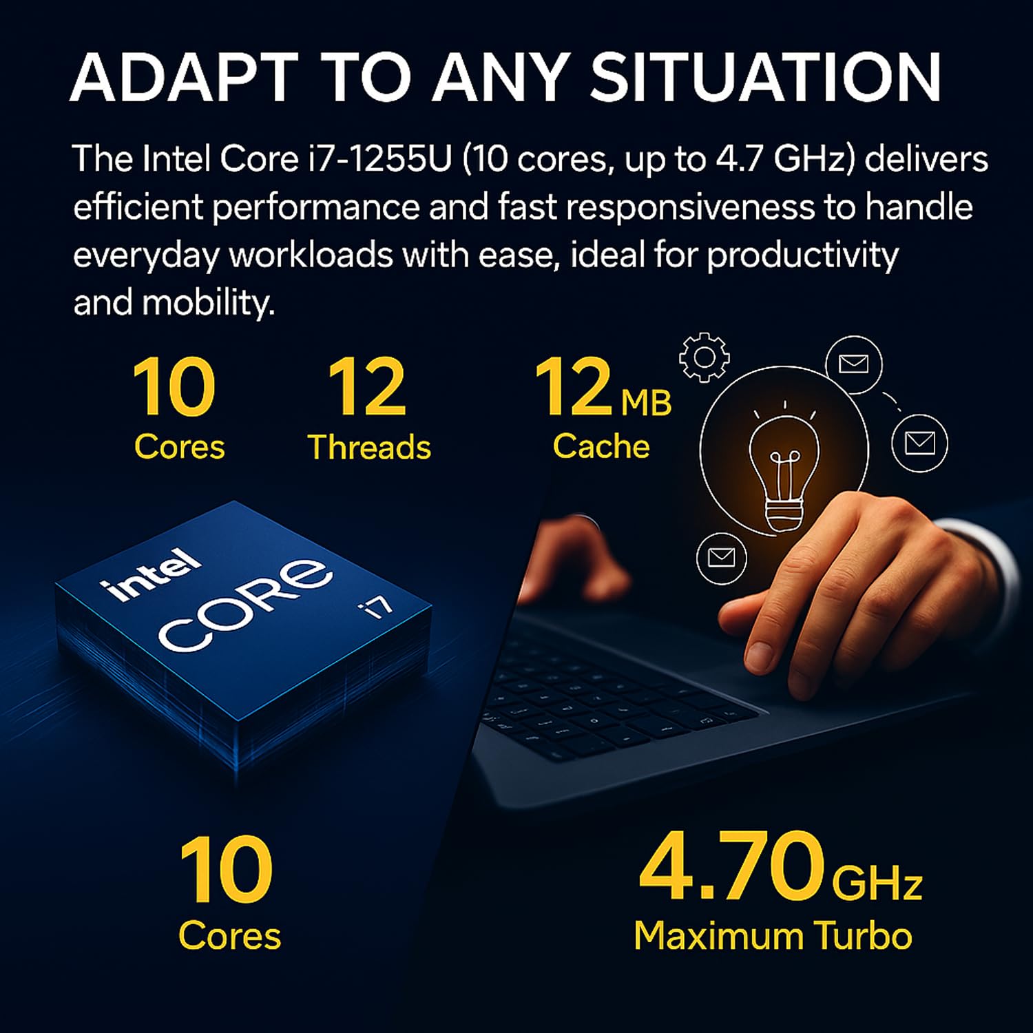 Amazon.com: Lenovo ThinkBook Business Laptop, Intel i7-1255U 10